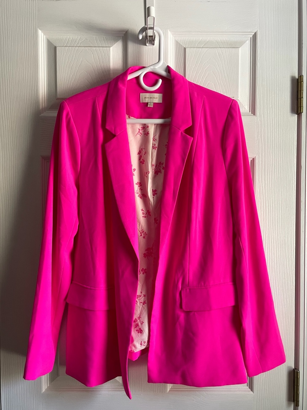 Skies are Blue Hot Pink Blazer, Size L